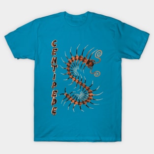 Orange Centipede with Spray Paint T-Shirt